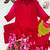 Magenta silk blend embroidered palazzo set