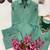 Sea-green silk blend embroidered palazzo set