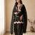Black chanderi embroidered farshi salwar set
