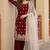 Maroon silk blend embroidered palazzo set