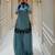 Light-blue faux georgette embroidered sharara set