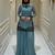 Light-blue faux georgette embroidered sharara set