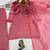 Pink silk blend embroidered palazzo set