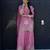 Pink silk blend embroidered palazzo set