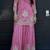Pink silk blend embroidered palazzo set