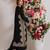 Black silk blend embroidered kurta set
