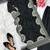 Black silk blend embroidered kurta set