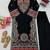 Black silk blend embroidered kurta set