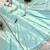 Light-blue faux georgette embroidered flared gown set