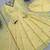 Yellow faux georgette embroidered flared gown set