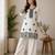 Off-white cotton poly embroidered palazzo set