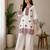 Off-white cotton poly embroidered palazzo set