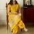 Yellow crepe embroidered farshi salwar set