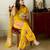 Yellow crepe embroidered farshi salwar set