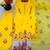Yellow crepe embroidered farshi salwar set