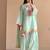 Sky-blue chanderi embroidered farshi salwar set