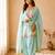 Sky-blue chanderi embroidered farshi salwar set