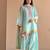 Sky-blue chanderi embroidered farshi salwar set