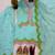 Sky-blue chanderi embroidered farshi salwar set