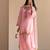 Baby-pink chanderi embroidered farshi salwar set