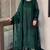 Dark-green organza embroidered kurta set