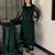 Dark-green organza embroidered kurta set