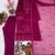Plum organza embroidered kurta set