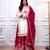 White silk blend embroidered palazzo set
