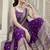 Purple faux georgette embroidered sharara set