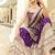 Purple faux georgette embroidered sharara set