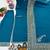 Teal silk blend embroidered farshi salwar set