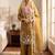 Dark-yellow crepe embroidered palazzo set