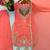 Peach crepe embroidered palazzo set