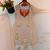 Beige crepe embroidered palazzo set