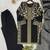 Black silk blend embroidered palazzo set
