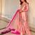 Peach silk blend embroidered farshi salwar set
