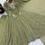 Olive faux georgette embroidered flared gown set