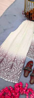Multicolor georgette embroidered palazzo set 3