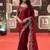 maroon jimmy choo embroidered embellished havy work wedding wear saree