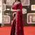 maroon jimmy choo embroidered embellished havy work wedding wear saree