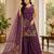 Purple silk blend printed palazzo set
