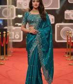 rama jimmy choo embroidered embellished havy work wedding wear saree