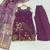 Purple silk blend printed palazzo set