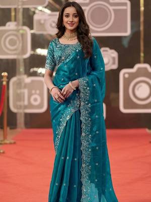 rama jimmy choo embroidered embellished havy work wedding wear saree 3