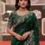 green jimmy choo embroidered embellished havy work wedding wear saree