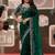 green jimmy choo embroidered embellished havy work wedding wear saree