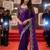 purple jimmy choo embroidered embellished havy work wedding wear saree