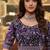 purple jimmy choo embroidered embellished havy work wedding wear saree