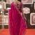 pink jimmy choo embroidered embellished havy work wedding wear saree