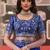 royal blue jimmy choo embroidered embellished havy work wedding wear saree